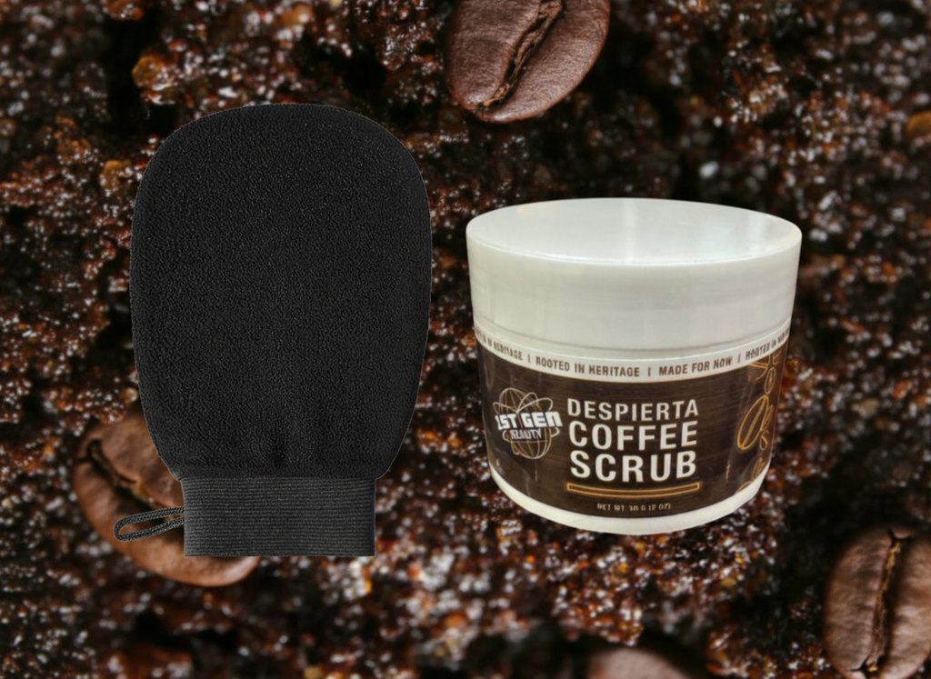 DESPIERTA COFFEE SCRUB & EXFOLIATING BODY MITT BUNDLE