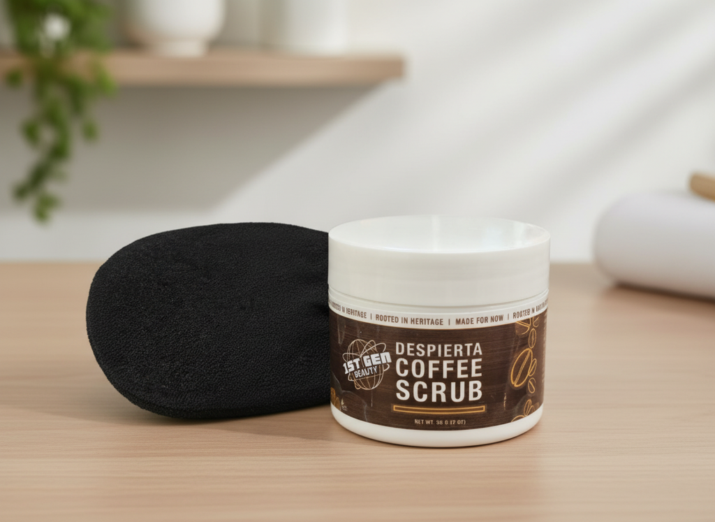 DESPIERTA COFFEE SCRUB & EXFOLIATING BODY MITT BUNDLE