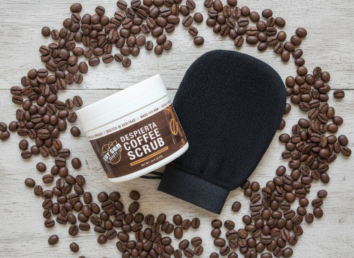 DESPIERTA COFFEE SCRUB & EXFOLIATING BODY MITT BUNDLE