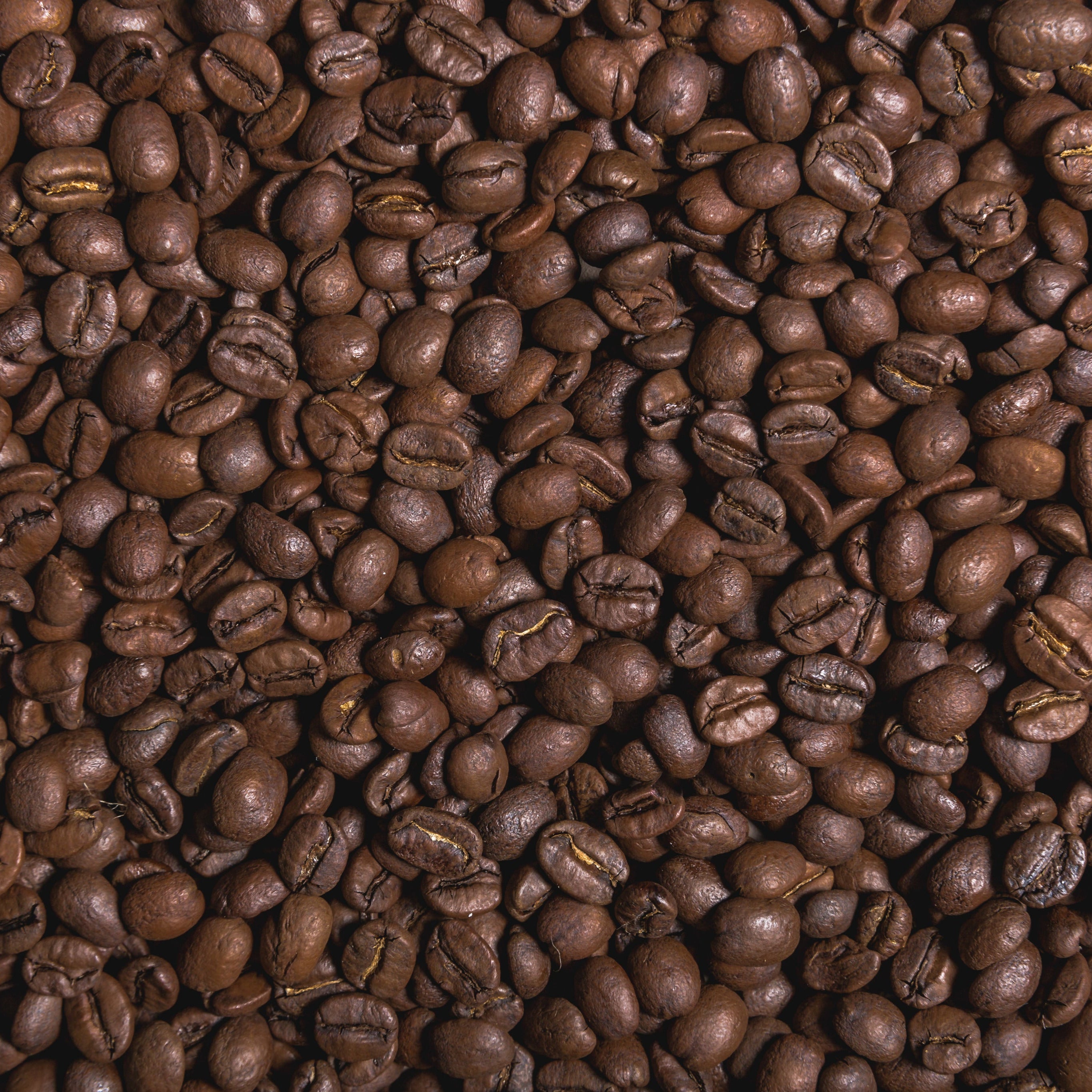 Close-up of roasted coffee beans