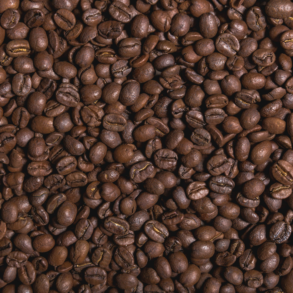 Close-up of roasted coffee beans